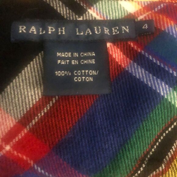 Ralph Lauren Flannel Plaid Button Front Long Sleeve - Picture 5 of 6